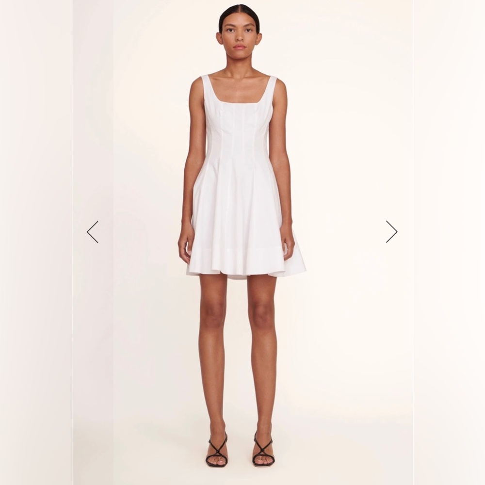 Staud Mini Wells Dress White Size 4